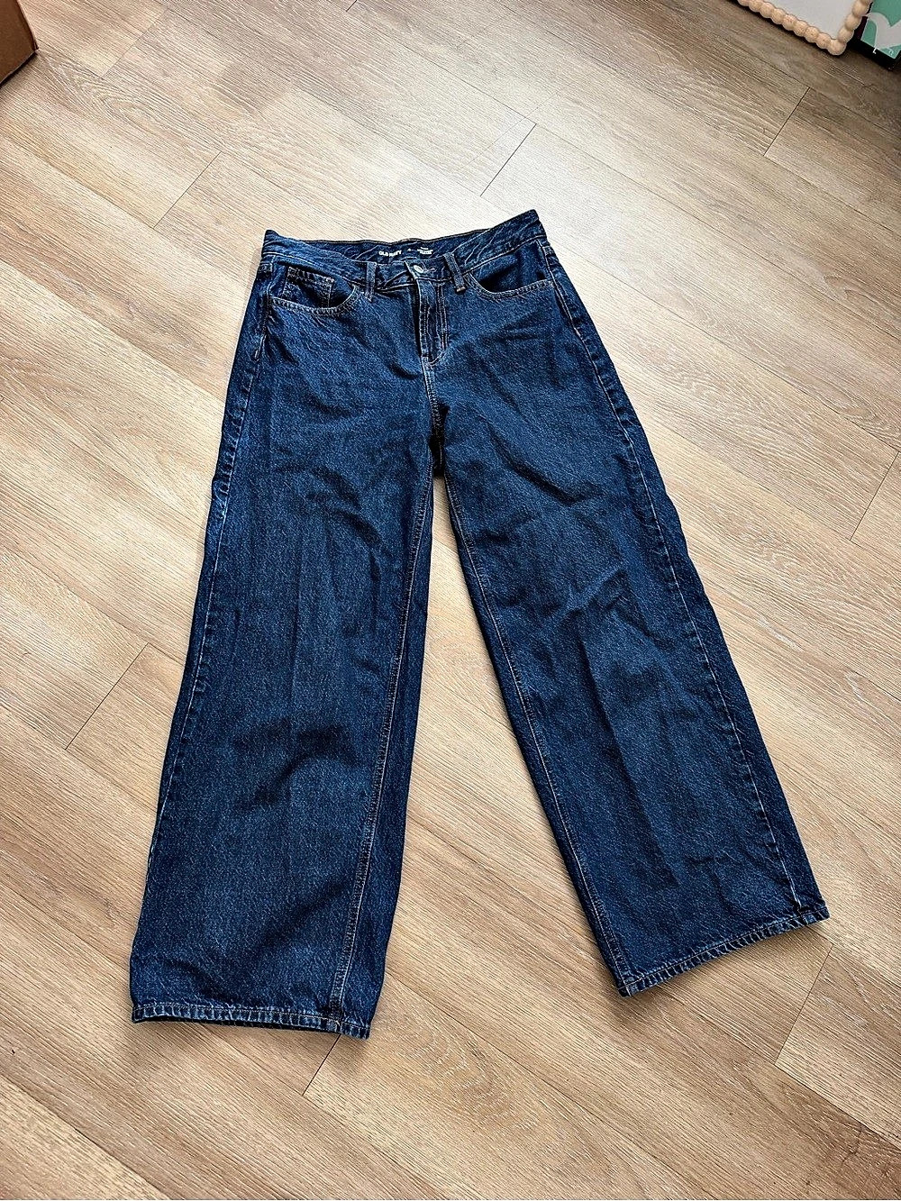 Old Navy Mid-Rise Wow Baggy Wide-Leg Jeans Blue Size 4